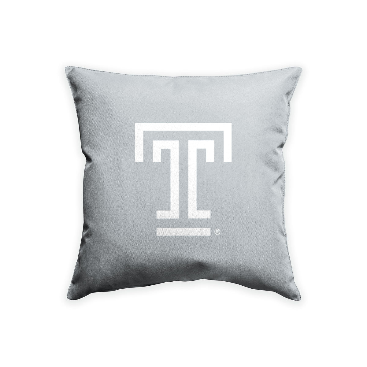 AGAS Temple University T Logo and Text Cushion Cover 18 x 18 inch – Single Sided Printed Spun Polyester – Officially Licensed NCAA Product – Temple Owls Pillow Cover with 16 inch Zipper Closure