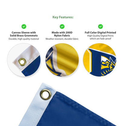 AGAS Large Drexel DU University Dragons 4 x 6 Feet Flag Printed 200D Nylon with Brass Grommets 4 x 6 ft Stadium Flag