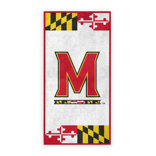 A.G.A.S Manufacturing Group Maryland UMD University Large Beach Towel – 30" x 60" - Maryland Merch- Unisex- Microfiber Beach Poll Lounging Towel