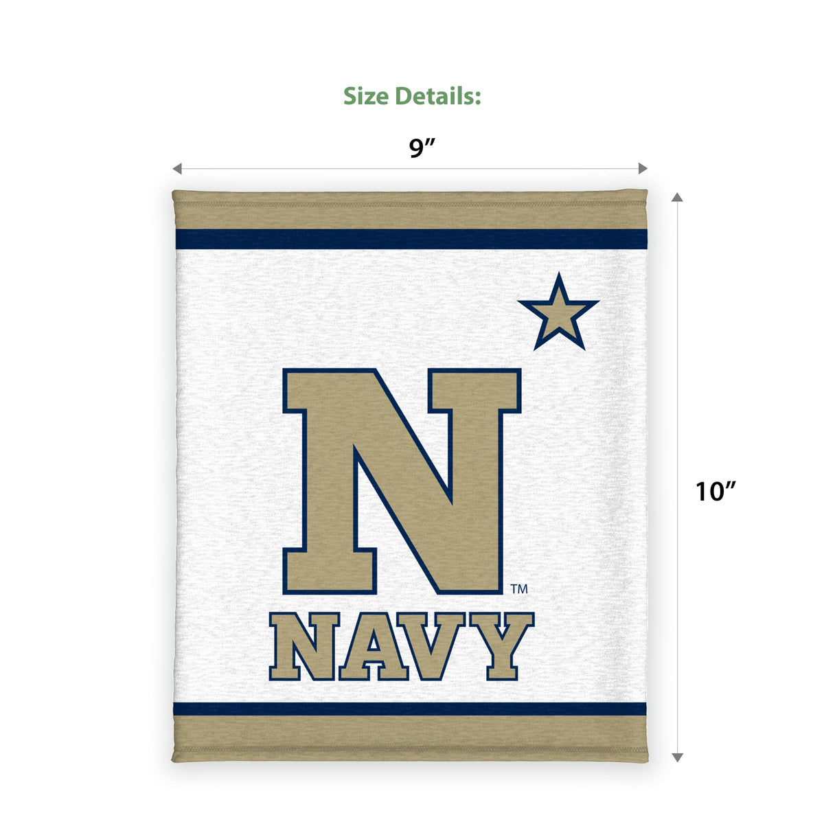 Navy Midshipmen Neck Gaiter Face Cover - Multiuse Balaclava, USNA Beanie, Headband, Bandana, Neck Warmer, Running Scarf, Hair Band, Wristband – Officially Licensed Fan Gear