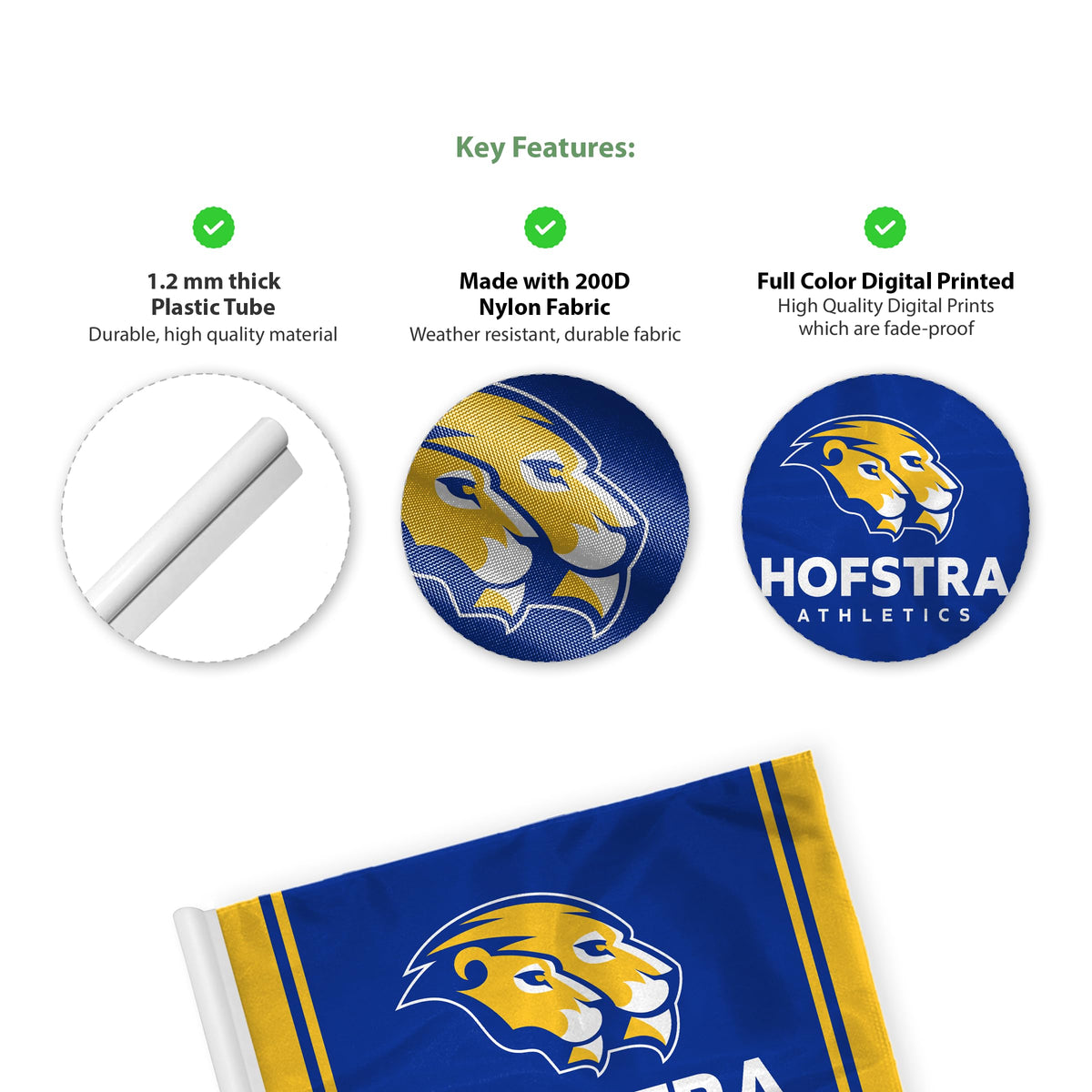 Hofstra University Golf Flag 6 x 8 inch