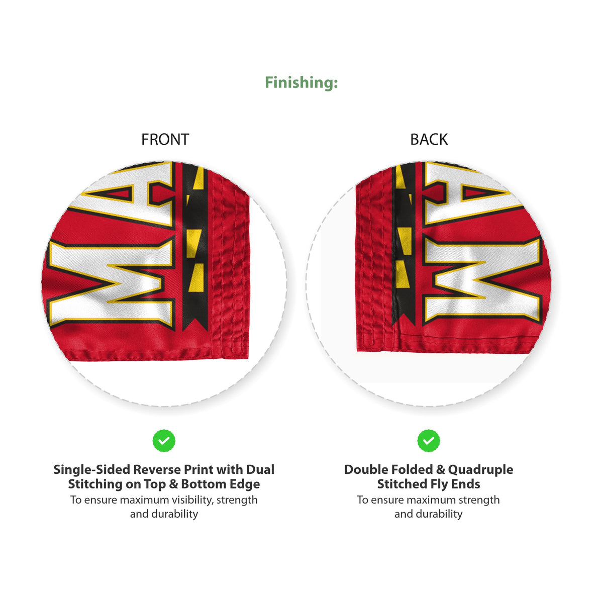 AGAS Maryland UMD Terrapins 3' x 5' Flag - 200D Nylon with Brass Grommets - 3' X 5' Feet - Fan Man Cave Banner Flag