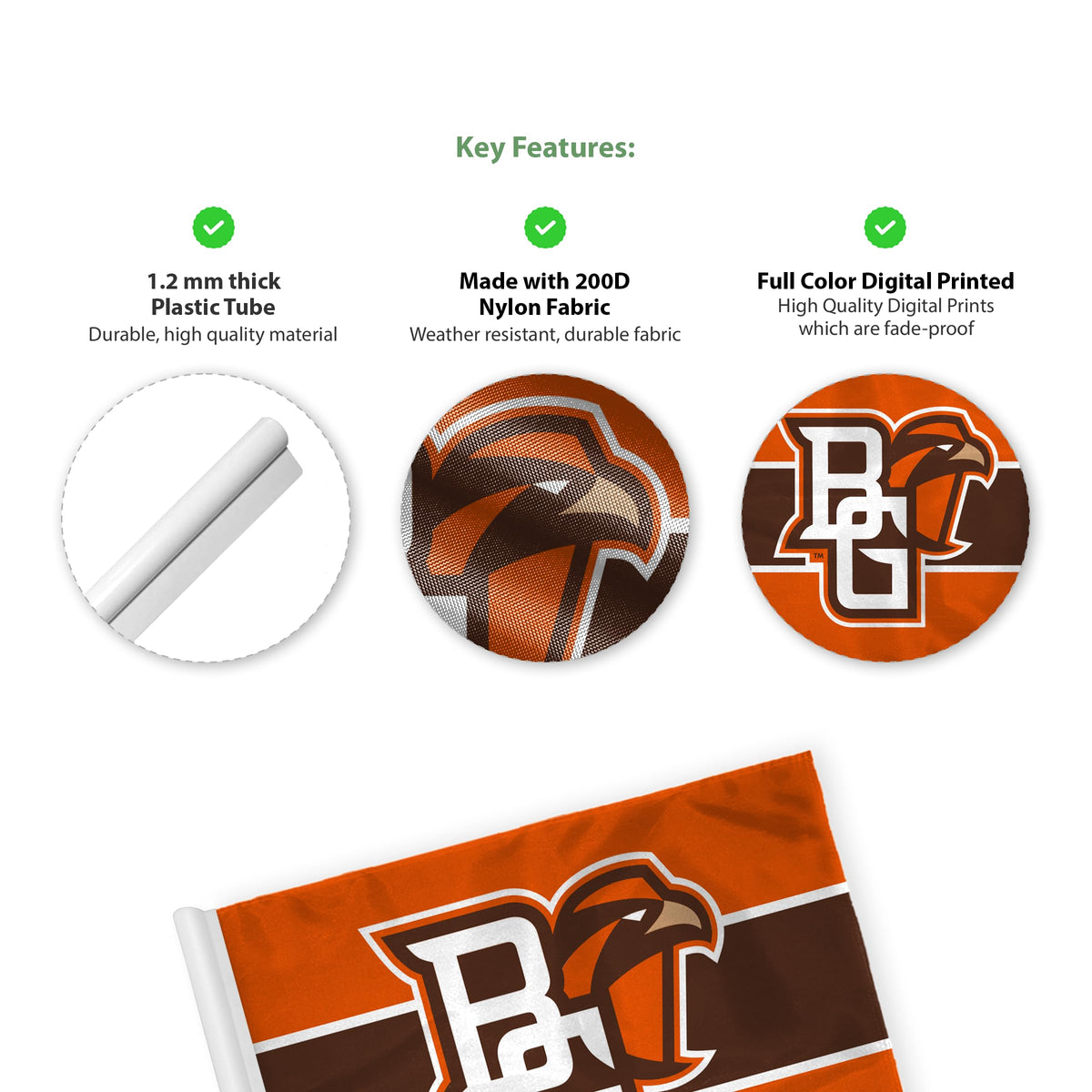 Bowling Green State University Golf Flag 14 x 20 inch