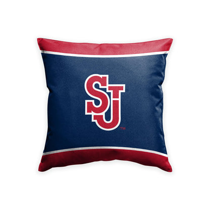 AGAS St. John's University Cushion Cover 18 x 18 inch – Printed Spun Polyester SJU Red Storm Logo Design – Official NCAA Red Storm Product – Pillow Cover with 16 inch Zipper Closure