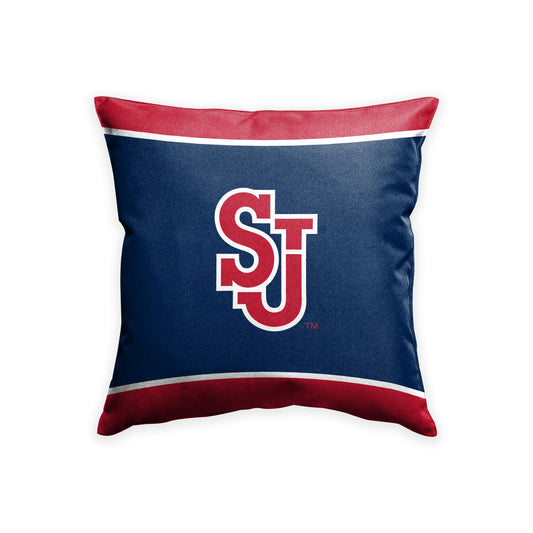 AGAS St. John's University Cushion Cover 18 x 18 inch – Printed Spun Polyester SJU Red Storm Logo Design – Official NCAA Red Storm Product – Pillow Cover with 16 inch Zipper Closure
