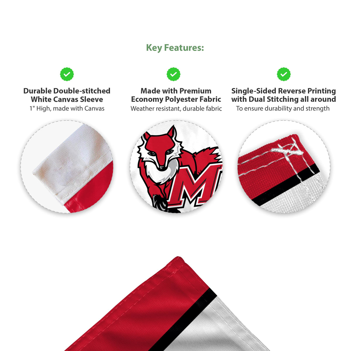 Marist University Economy Car Flag 12 x 16 inch