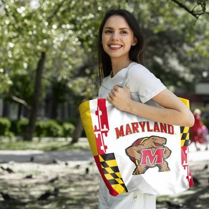 Maryland UMD University Tote Bag, Non Woven Fabric, Shoulder Straps 14"x14"