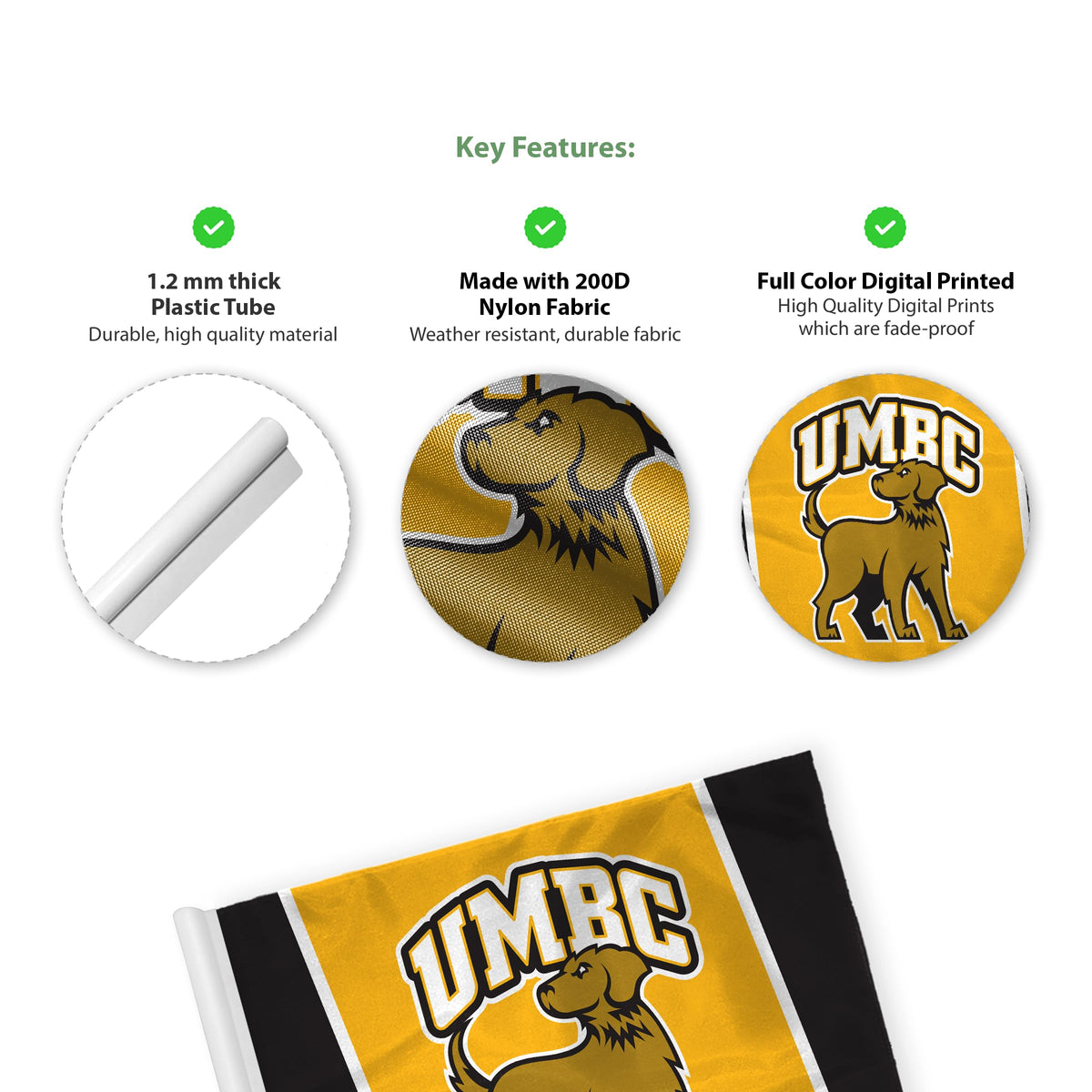 University of Maryland Baltimore County Golf Flag 14 x 20 inch