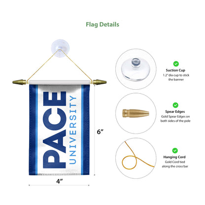 Pace University Mini Banner 4 x 6 inch