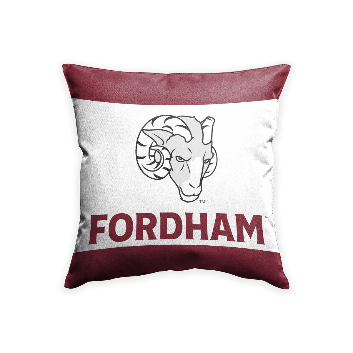 AGAS Fordham University Cushion Cover 18 x 18 inch – Single Sided Printed Spun Polyester Fordham Rams Pillow Cover with F Logo and Text – Official NCAA Product – Fordham University Cushion Cover