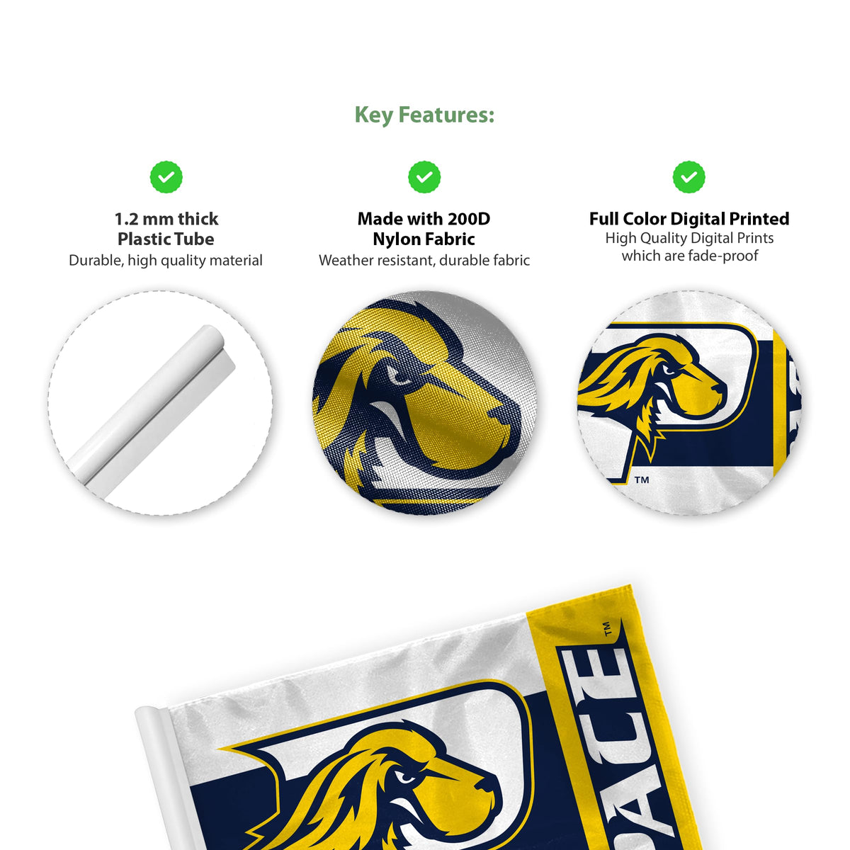 Pace University Golf Flag 14 x 20 inch