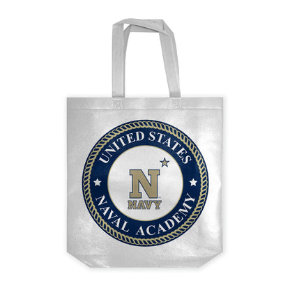 United States Naval Academy Midshipmen Logo Tote Bag, Non Woven Fabric, Shoulder Straps 14"x14"