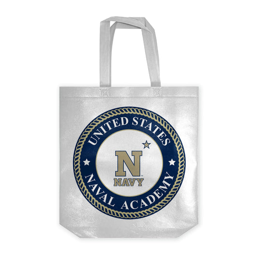 United States Naval Academy Midshipmen Logo Tote Bag, Non Woven Fabric, Shoulder Straps 14"x14"