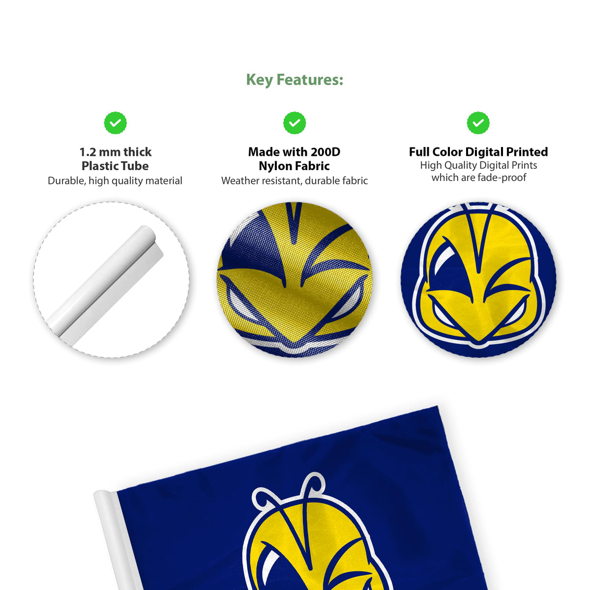 University of Rochester Golf Flag 6 x 8 inch