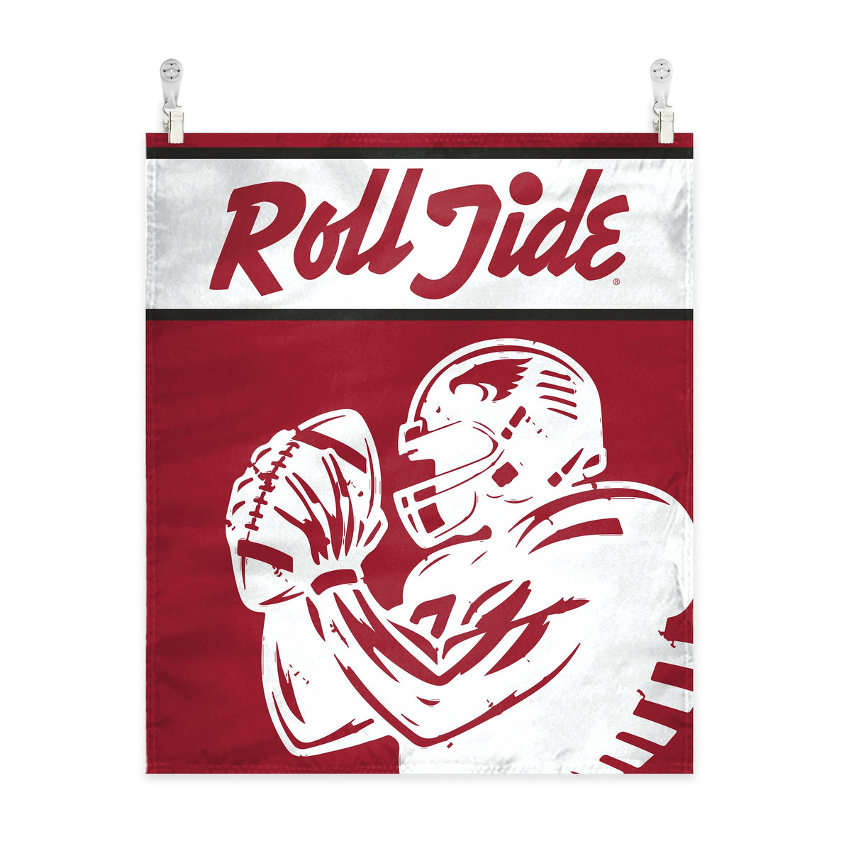 AGAS Alabama University Football Wall Tapestry, Bama Wall Art, College Poster, Bama Wall Hanging Roll Tide, Bama Art, Dorm Poster - 60"x51" - Bama Vertical Banner with Complete Hanging Kit