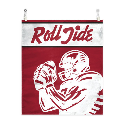 AGAS Alabama University Football Wall Tapestry, Bama Wall Art, College Poster, Bama Wall Hanging Roll Tide, Bama Art, Dorm Poster - 60"x51" - Bama Vertical Banner with Complete Hanging Kit