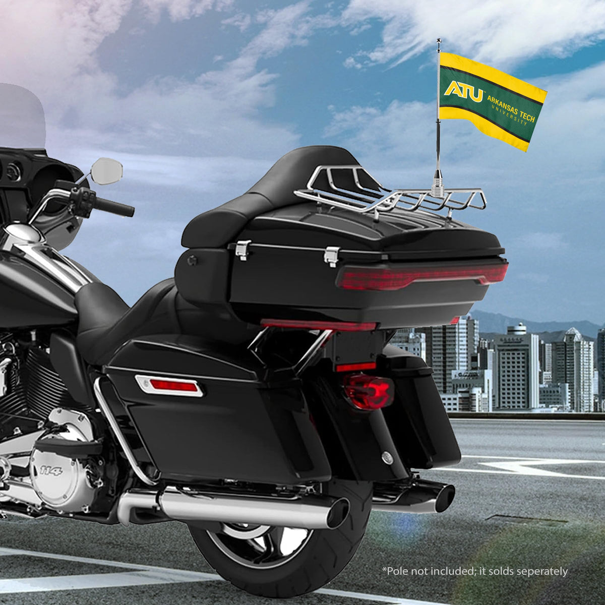 Arkansas Tech University Motorcycle Flag 6 x 9 inch