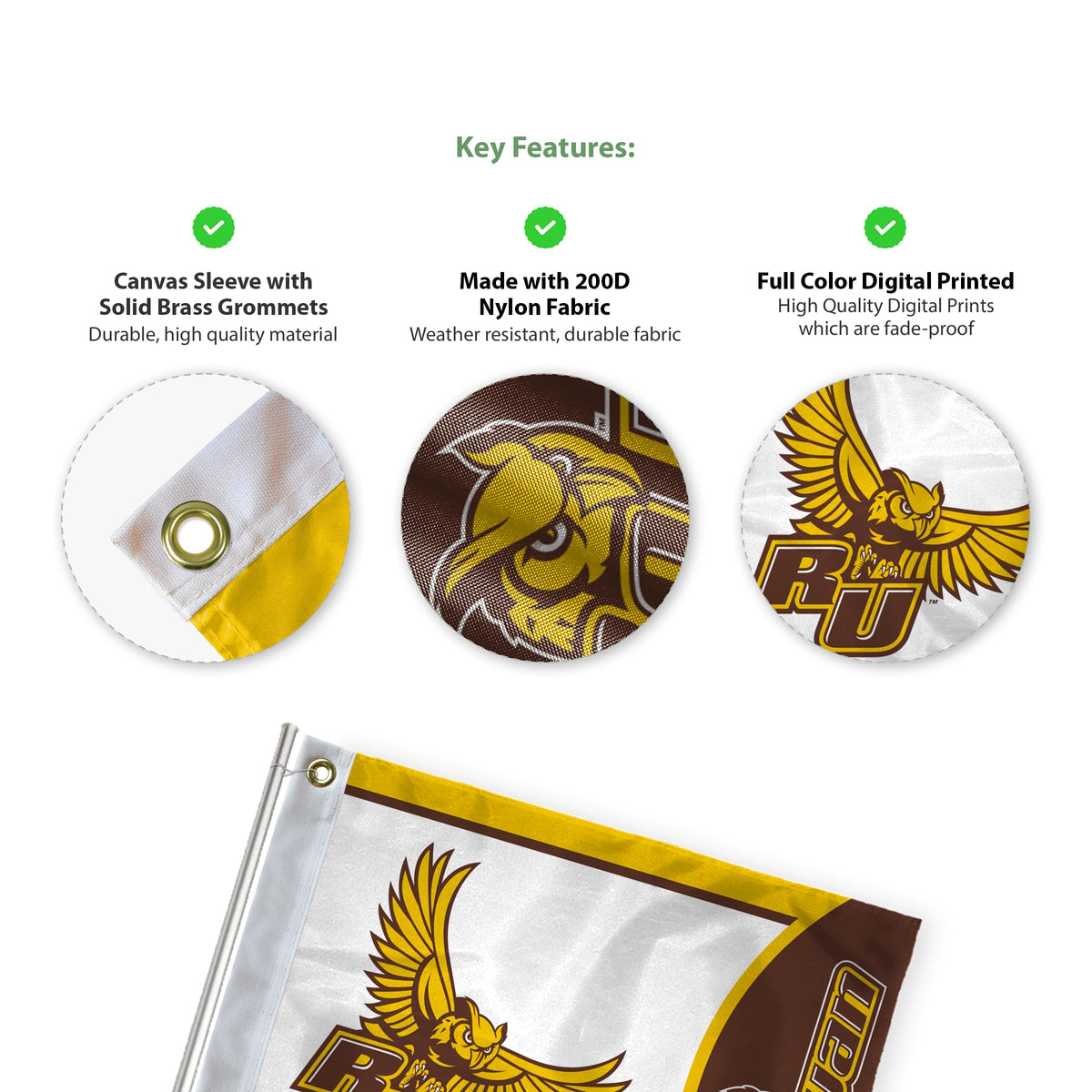 Rowan University Golf Flag 6 x 8 inch