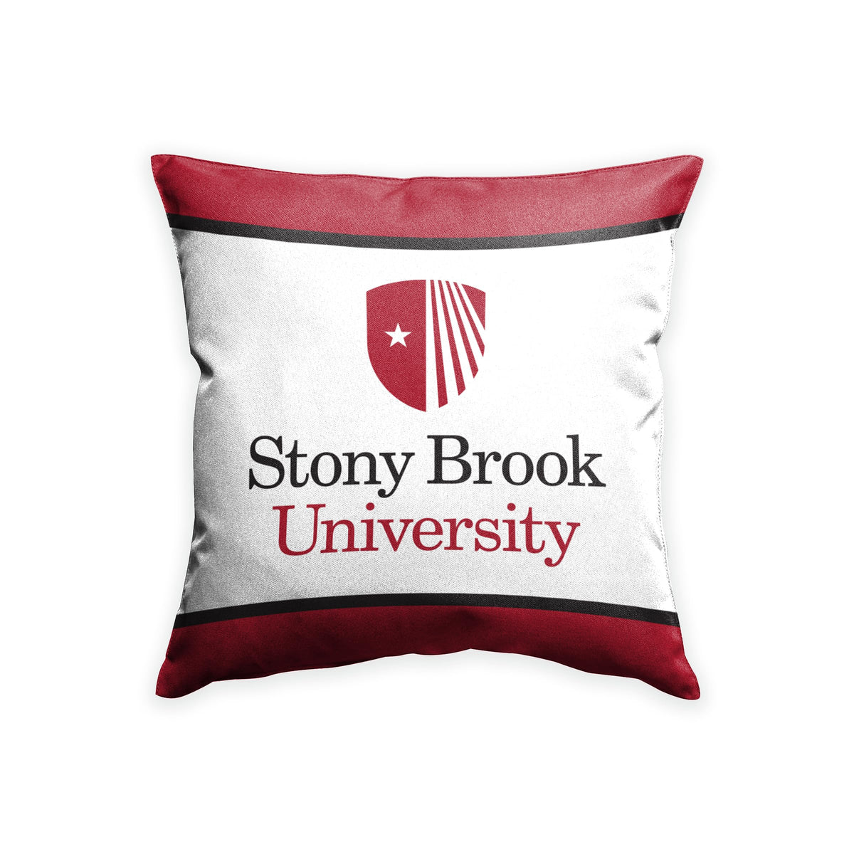 AGAS Stony Brook University Cushion Cover 18 x 18 inch – Printed Spun Polyester Stony Brook Seawolves Design – Official NCAA SBU Product – Pillow Cover with 16 inch Zipper Closure