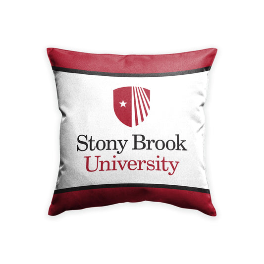 AGAS Stony Brook University Cushion Cover 18 x 18 inch – Printed Spun Polyester Stony Brook Seawolves Design – Official NCAA SBU Product – Pillow Cover with 16 inch Zipper Closure