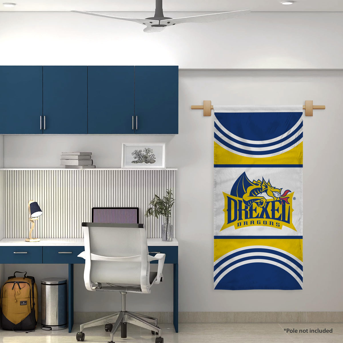 AGAS 2'x4' Drexel DU University Vertical Flag House Banner with Pole Sleeve - Dragons Banner