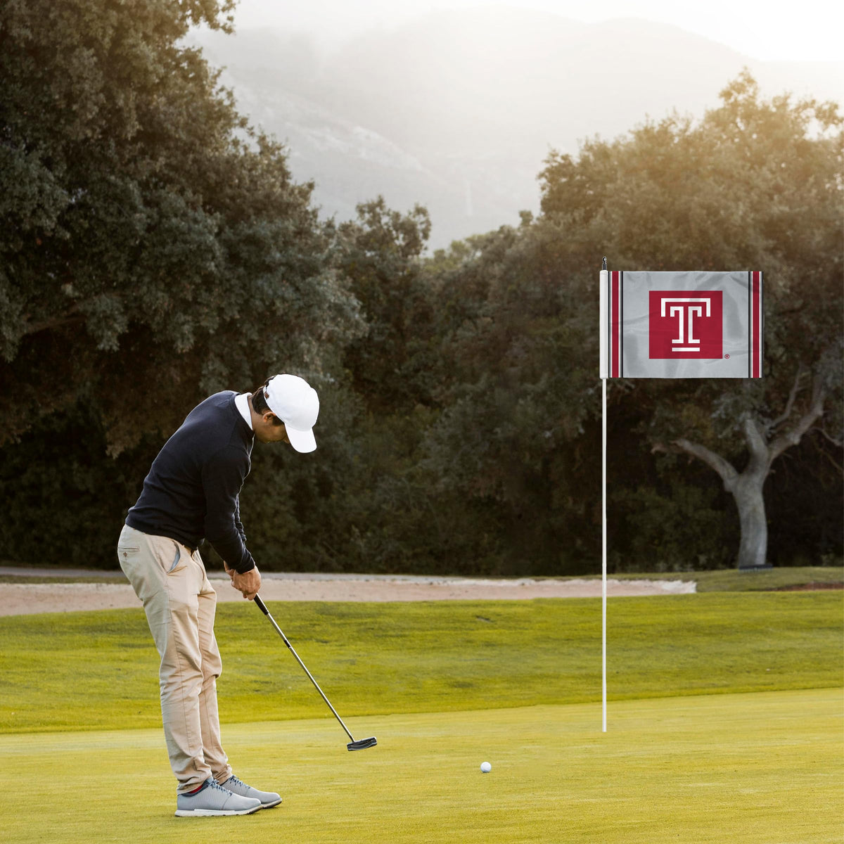AGAS Temple University Golf Flag 6x8 inch - Grommets