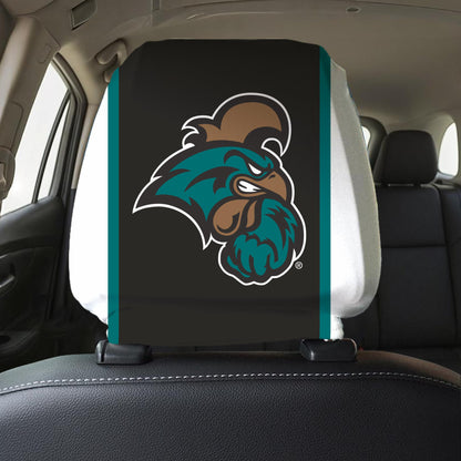 AGAS Coastal Carolina CCU Chanticleers Car Headrest Cover with Elastic Band for Cars, Chanticleers Unisex Adult Stretchy Material Spandex Polyester Universal Size 9" x 10.5"