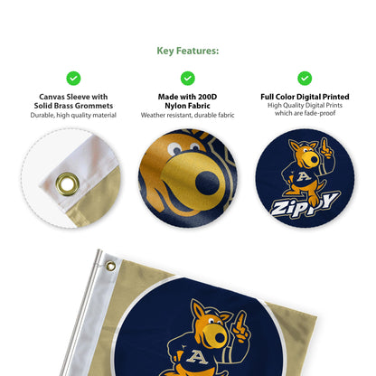 University of Akron Golf Flag 6 x 8 inch