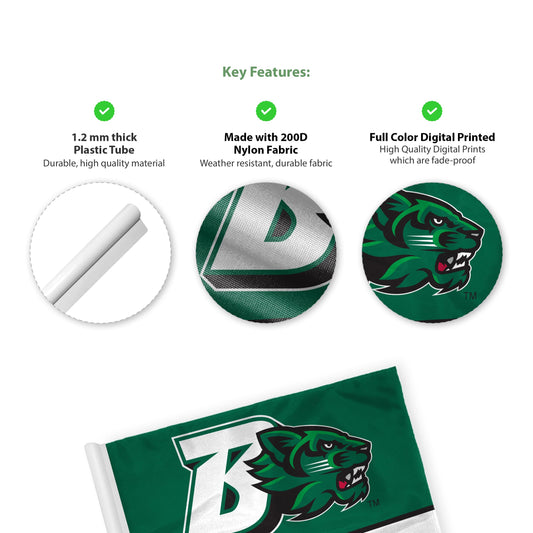 AGAS Binghamton University Golf Flag 14 x 20 inch – Single Sided Printed Nylon BU Bearcats Design – Official NCAA Binghamton Bearcats Flag – Golf Display with Plastic Tube Insert and Reinforced Stitched Edges