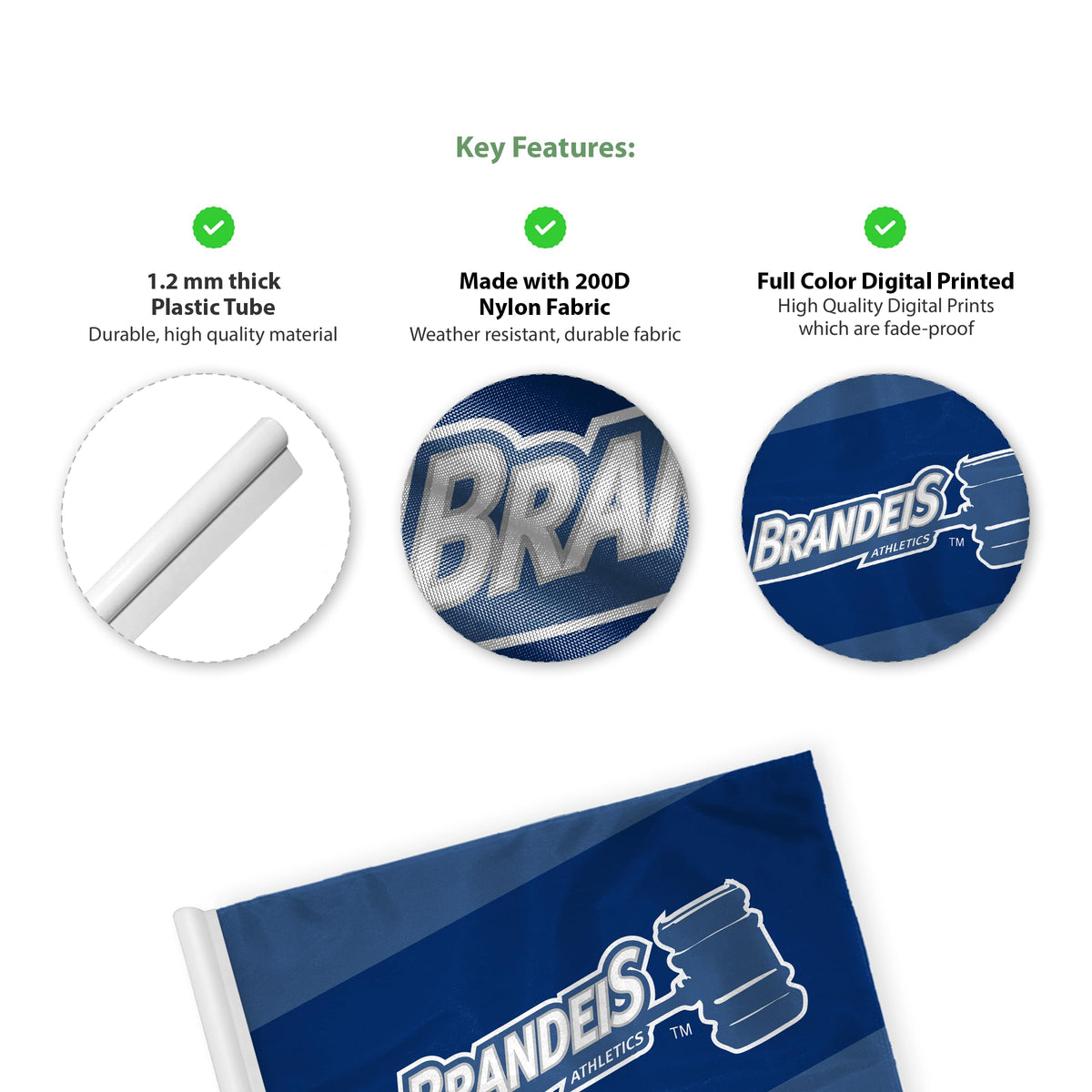 Brandeis University Golf Flag 14 x 20 inch