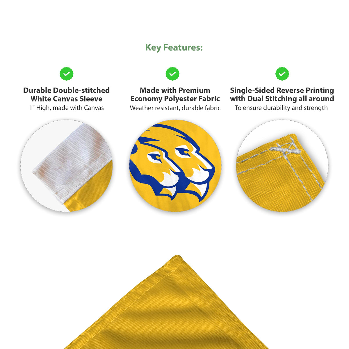 Hofstra University Premium Car Flag 10.5 x 15 inch