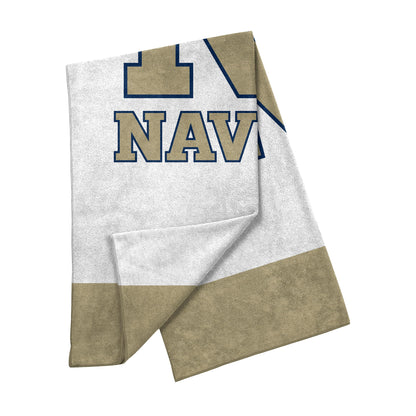 Navy Shipmen Large Beach Towel – 30" x 60" - Officially Licensed USA Naval Academy Merchandise - Unisex-Adult Microfiber Beach Poll Lounging Towel N Navy Towel