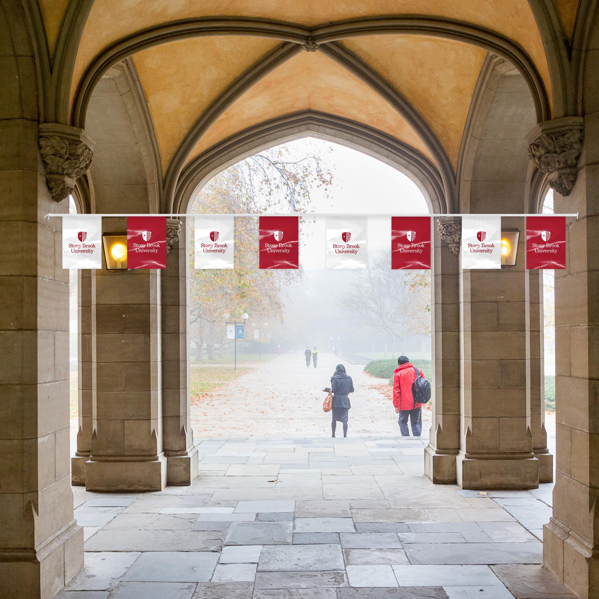 AGAS Stony Brook University Rectangle Pennant Banner String 9 x 12 inch – 30 ft Pennants Stony Brook Seawolves Design – Official NCAA SBU Product – Party Decoration with 18 Pieces