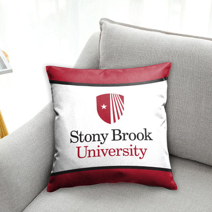 AGAS Stony Brook University Cushion Cover 18 x 18 inch – Printed Spun Polyester Stony Brook Seawolves Design – Official NCAA SBU Product – Pillow Cover with 16 inch Zipper Closure