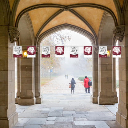 AGAS Fordham University Rectangle Pennant Banner String 9 x 12 inch – 30 ft Flags Fordham Rams Banner Bronx Built Design – Single Sided Printed 9 Mil Poly – Official NCAA Product – Fordham University Party Banner with 18 Pennants
