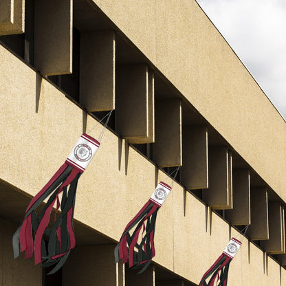 AGAS Fordham University Windsock 30 x 5.5 inch – Single Sided Printed Polyester Fordham Rams Wind sock Bronx Built Design – Official NCAA Product – Ford ham University Windsock with Hanging Clip and Red White Streamers